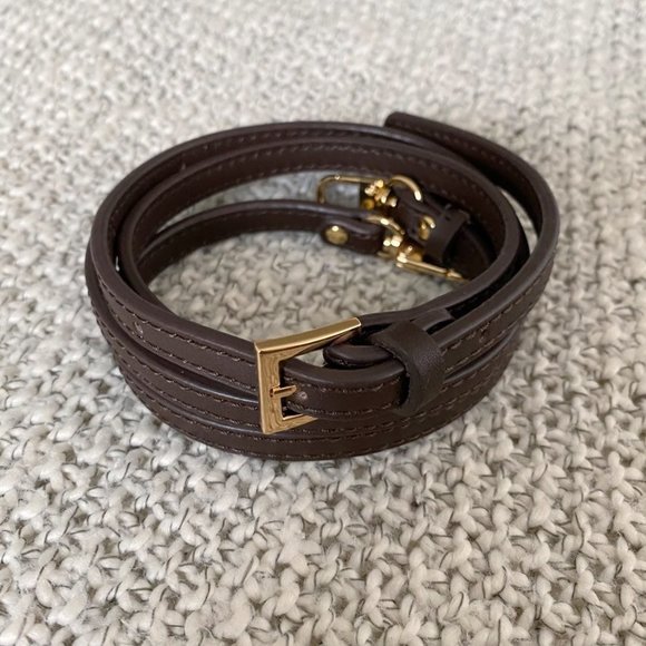 Espresso Leather Replacement Strap Crossbody - Picture 5 of 6